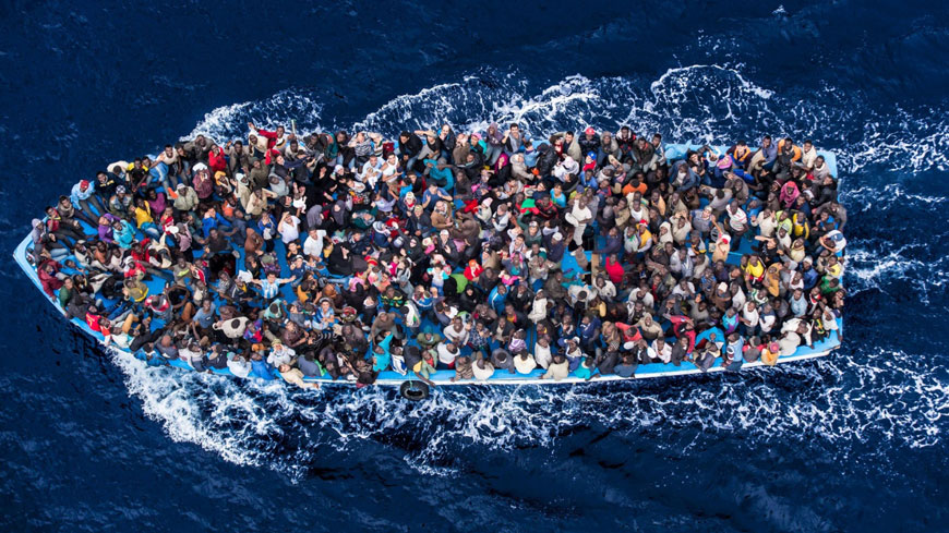 Migrants refugees boat - Immagine del Council of Europe