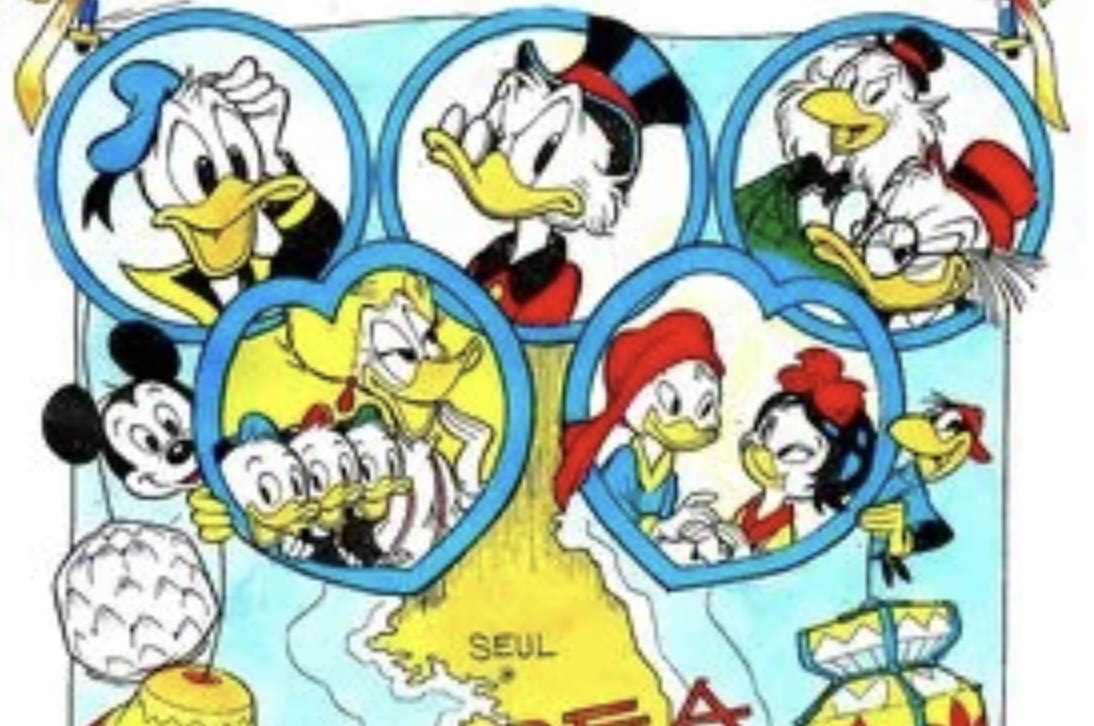 Seul 1988 è una storia scritta e disegnata da Romano Scarpa e apparsa per la prima volta su Topolino 1705 de 31 luglio 1988