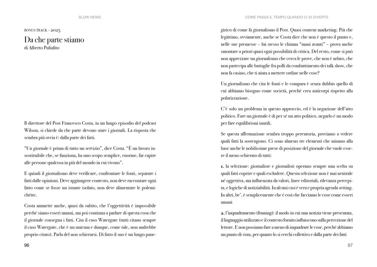 Slow News. Il primo progetto italiano di slow journalism.